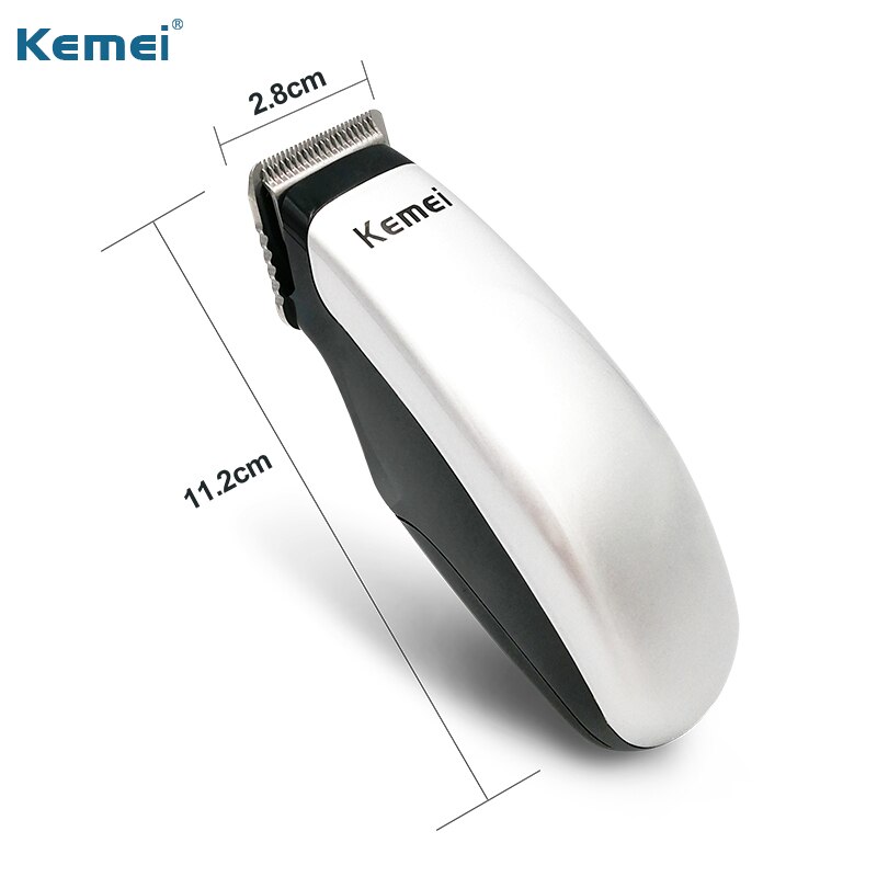 Kemei KM-666 Mini Tondeuse Elektrische Tondeuse Cutter Batterij Machine Mannelijke Baard Kapper Scheermes Voor Mannen Stijl Gereedschappen