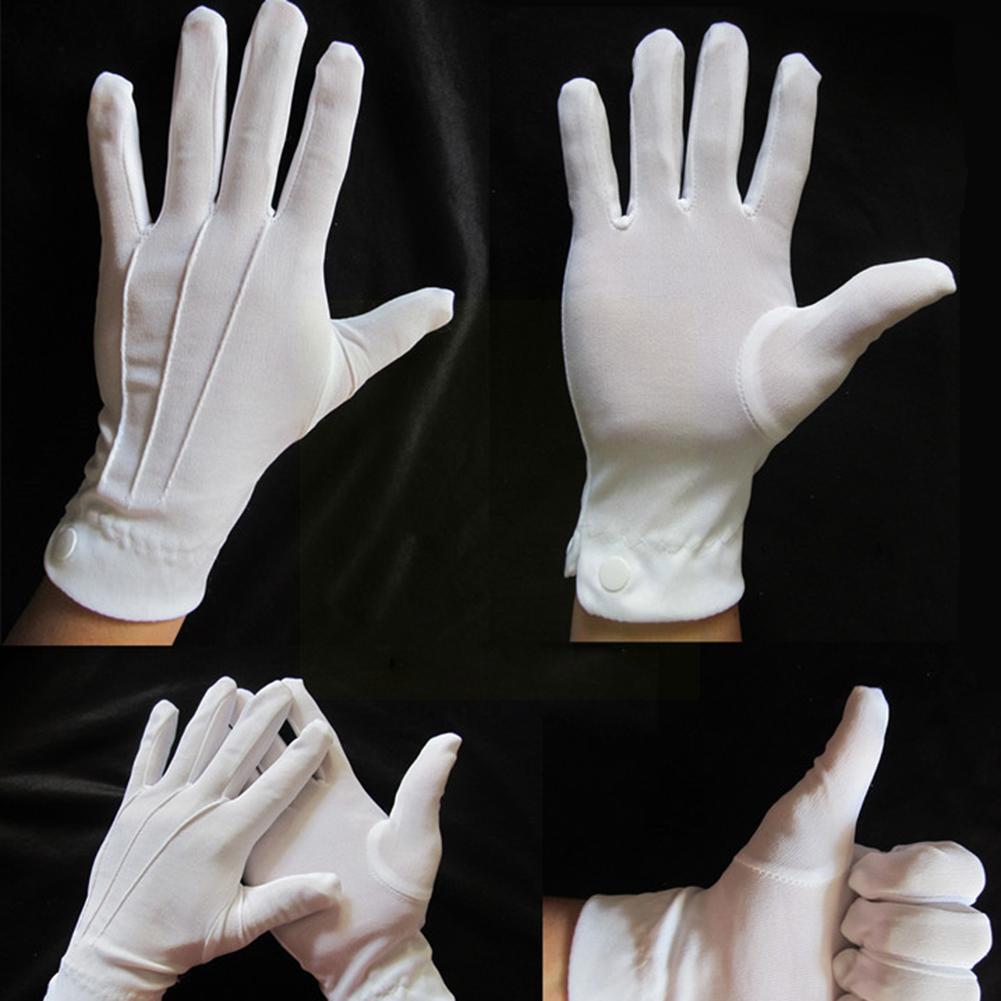 Mannen Katoenen Witte Handschoenen Smoking Handschoenen Formele Uniform Gentleman Guard Butler Witte Handschoenen Puur Katoen