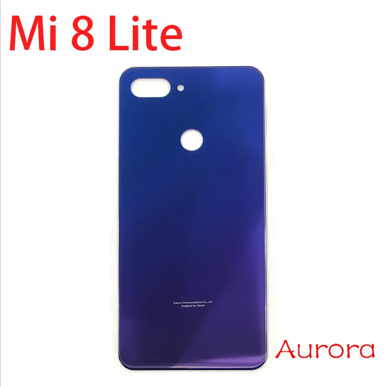 Wymiana szkła bateria tylna pokrywa obudowa tylna szklana obudowa z klejem do Xiaomi Mi8 Mi9 Lite Mi 10 5G / 8Se 8 se 9T: Mi8 lite aurora