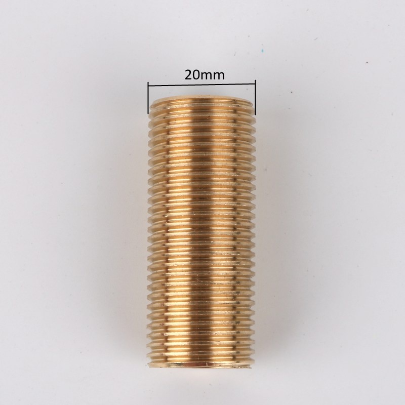 Messing utvendig gjenger rør 1/2 " fisketank forlenget skjøt ytre diameter 20mm kobling forlenget akvarium dreneringsgass kobling