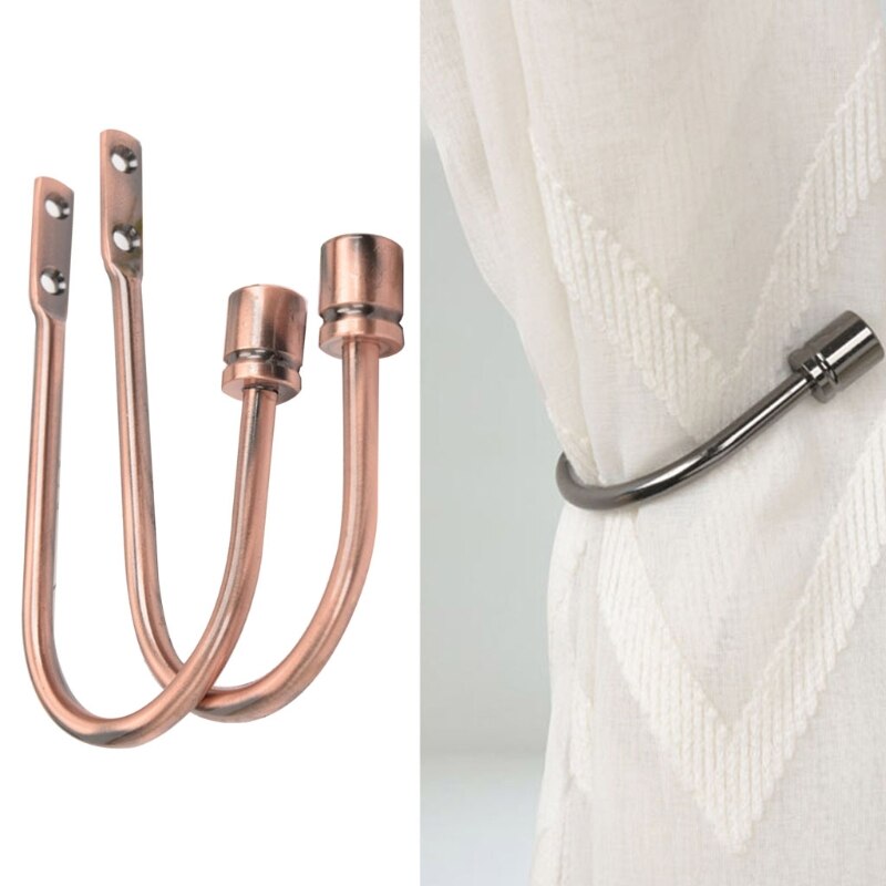 Metal Curtain Hold Backs Strong Arm Style Holdbacks Ties U-Shaped Drape Ties Q84D: BZ