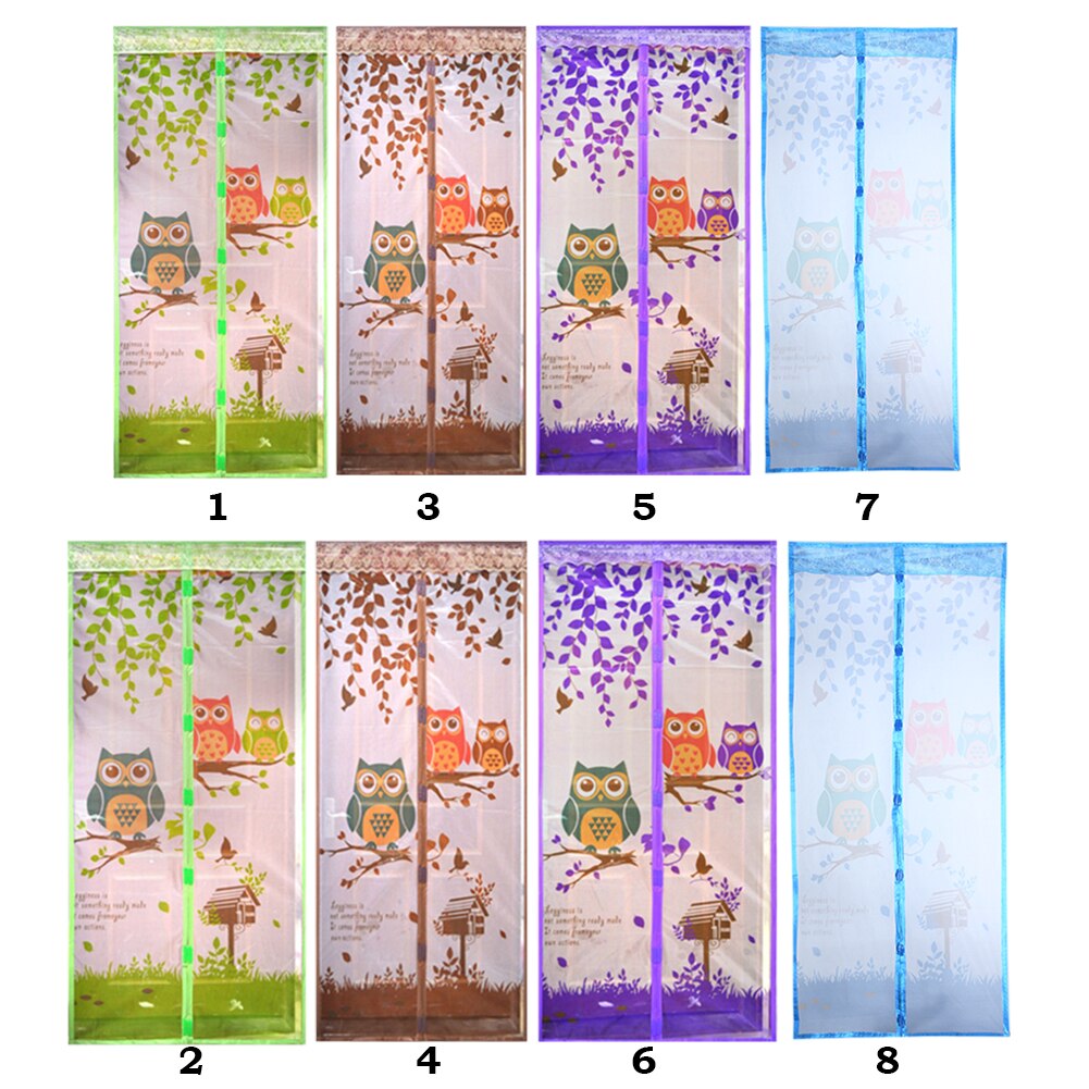 Cortina magnética antimosquitos de 4 colores, cortina de puerta de tul, pantalla de cierre automático para puerta, red de malla de verano 90/100x210cm20