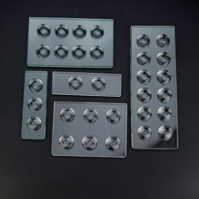 10MM Thickness Circular Concave Cavity Biological Microscope Slide Optical Glass Multiple Wells Optional