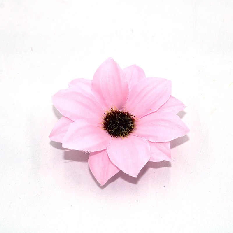 20 stykker kunstige blomster 6 cm silkerose blomster til familie bryllup dekoration krans scrapbog håndværk blomst diy