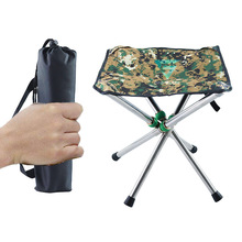 Outdoor Lightweight Portable Folding Chair Durable Waterproof Camouflage Stool with Storage Bag