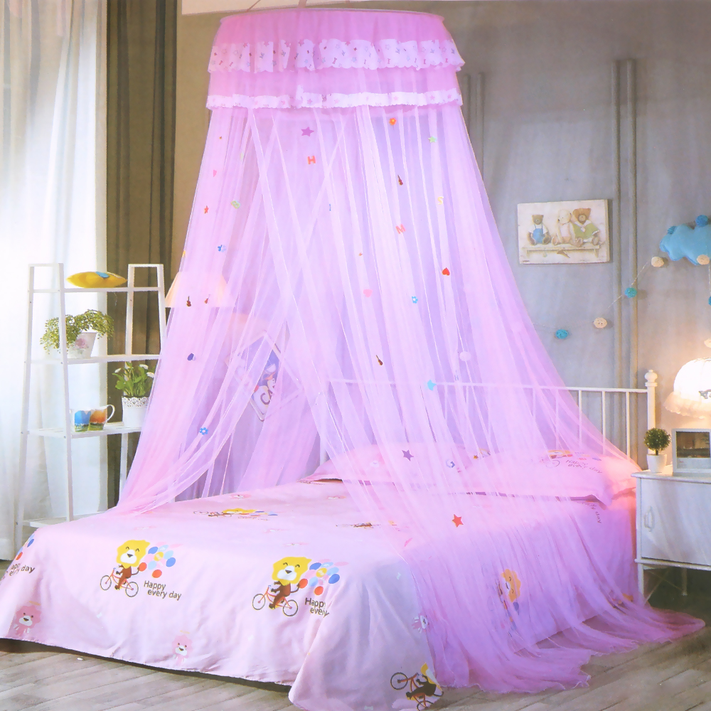 Koepel Ophangen Klamboe Eenvoudig Te Installeren Meisjes Kamer Decor Koepel Bednet Luifel Kanten Bed Luifel 4 Kleuren
