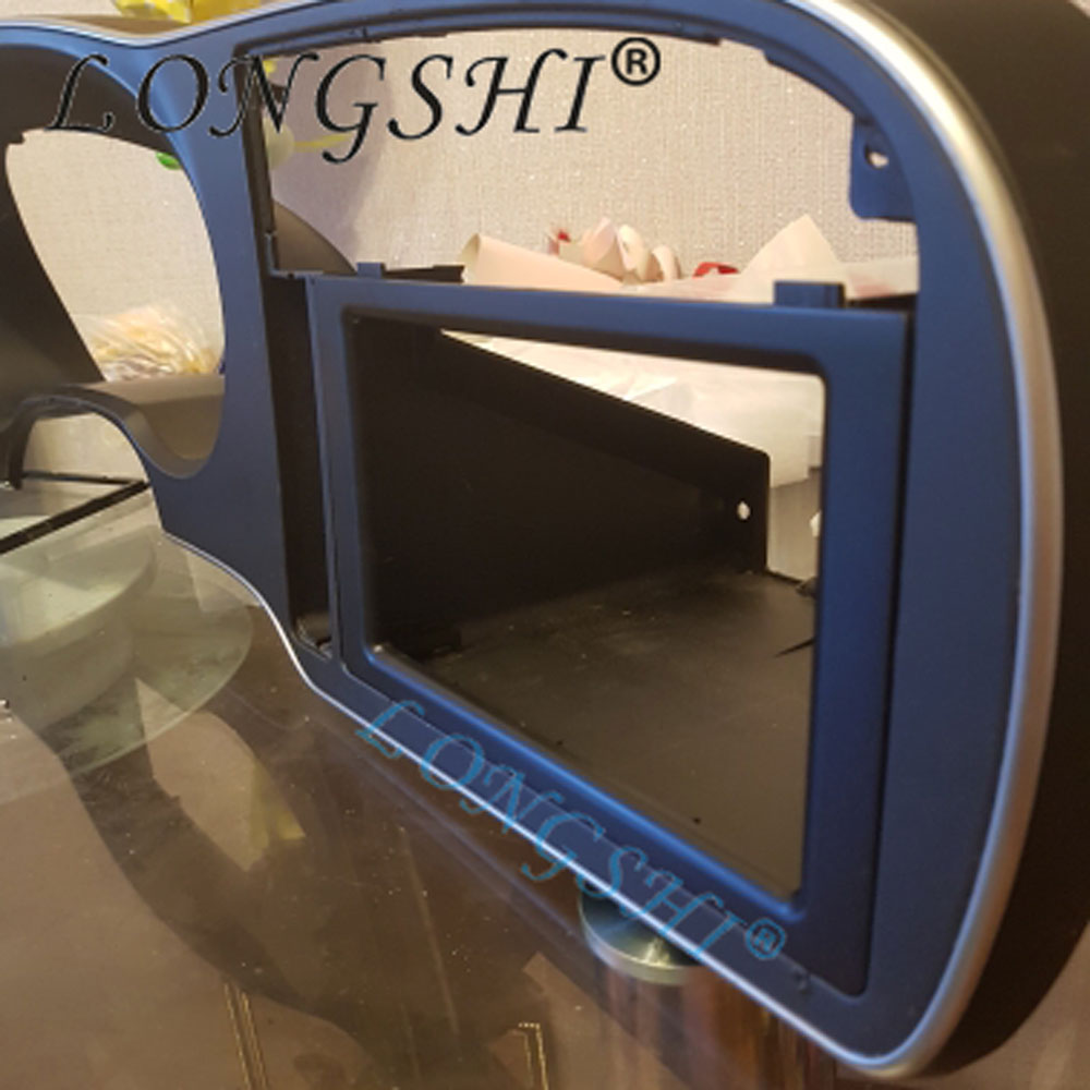 Marco de salpicadero para coche con doble Din LONGSHI para Radio para SAAB 93-3, DVD para Panel estéreo, marco exterior con bisel embellecedor 2din