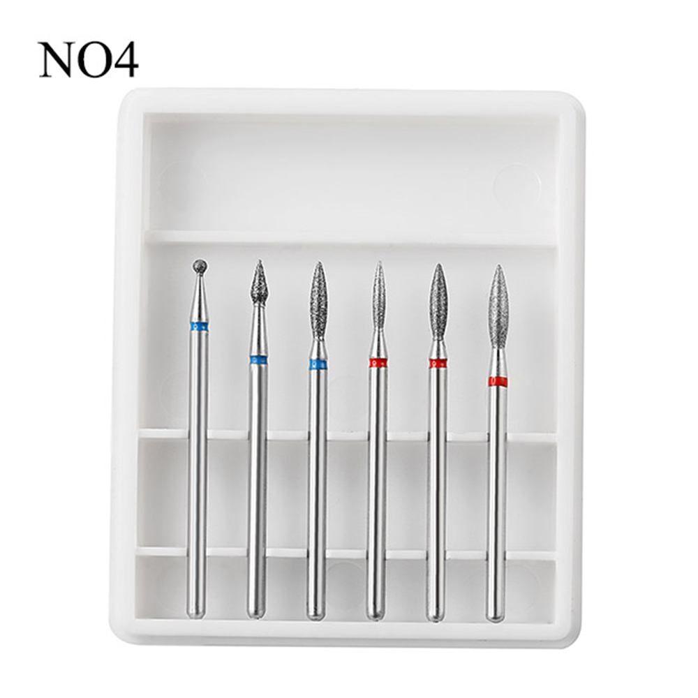 6 unids/set manicura uñas taladro eléctrico Kit de uñas de piedra de corindón cortadores polaco manicura Accesorios