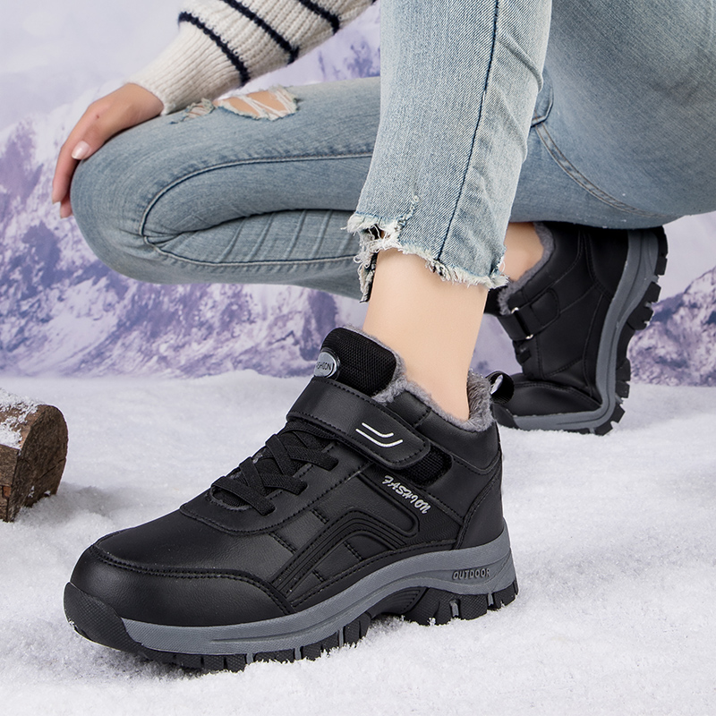 Herbst Winter Frauen Leder draussen Stiefeletten Wanderschuhe Wandern Berg Turnschuhe Verfolgung Treking Plüsch warm