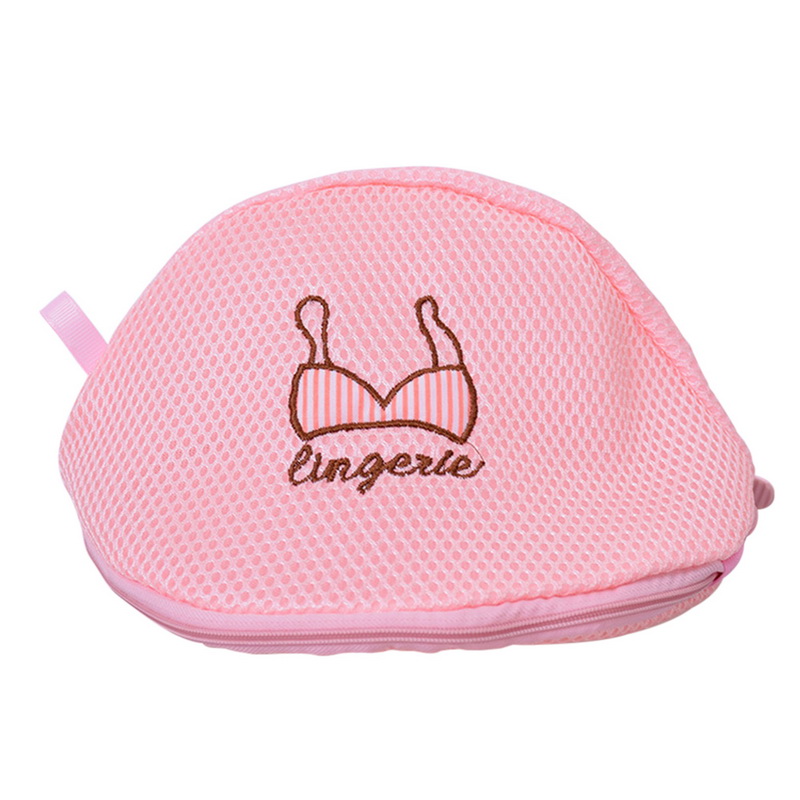 Sac à linge zippé en nylon pliable pour machine à laver, sac à linge pliable pour soutien-gorge, chaussettes, sous-vêtements, filet de lavage: 18 x 21cm 1pc