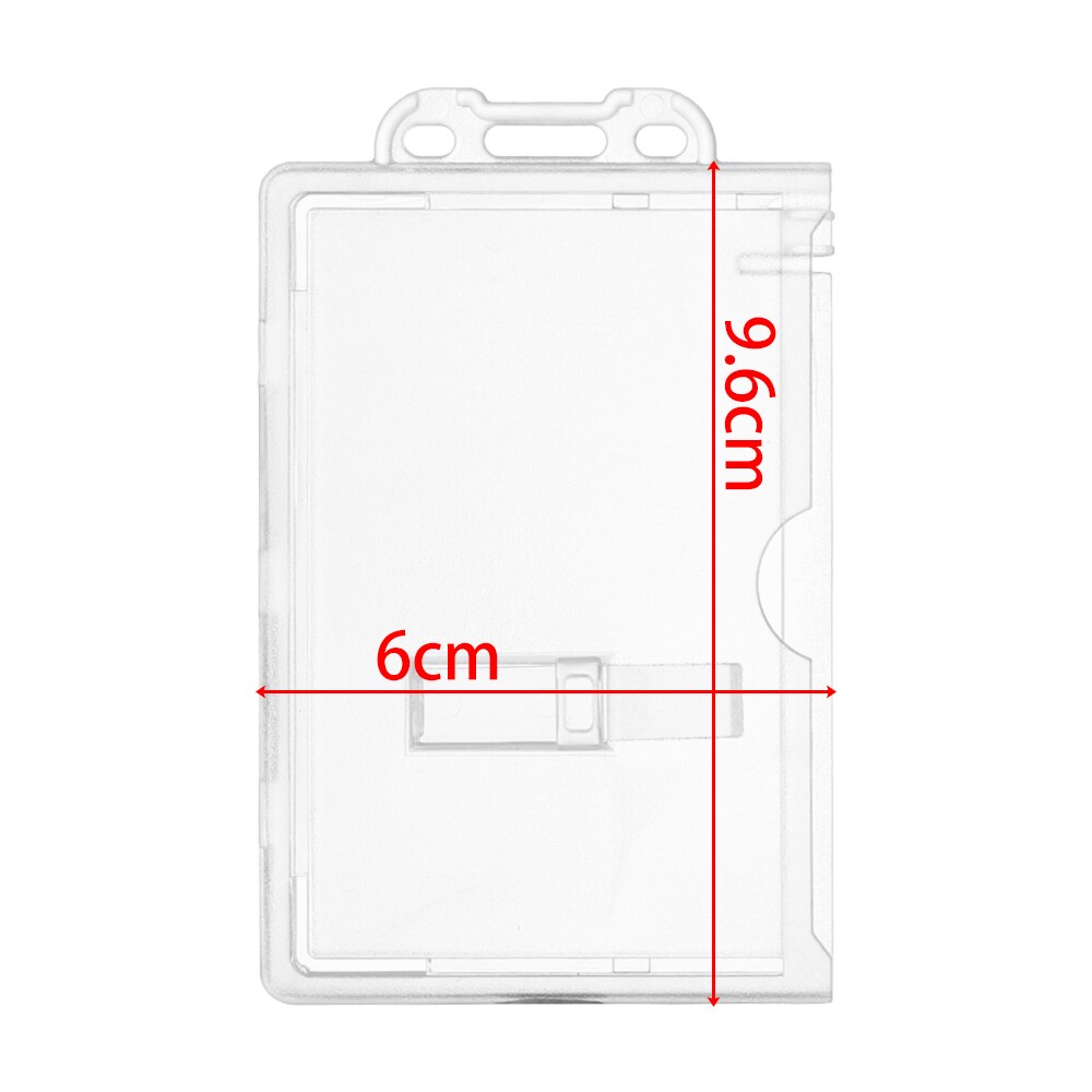 1 PC Useful ID Card Holder Acrylic Plastic Multi-use Hard Plastic Badge Work ID Card Holder Protector Cover Case