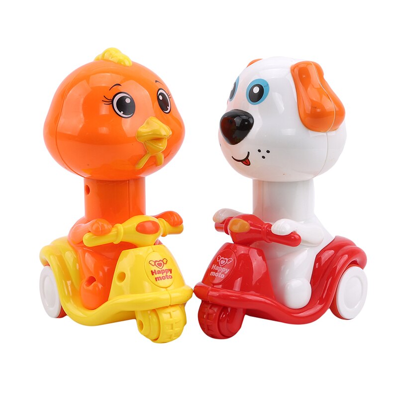 Cartoon Mini Tier Motorrad Spielzeug Druck Trägheit Auto Baby Pädagogisches Spielzeug Kinder Geburtstag