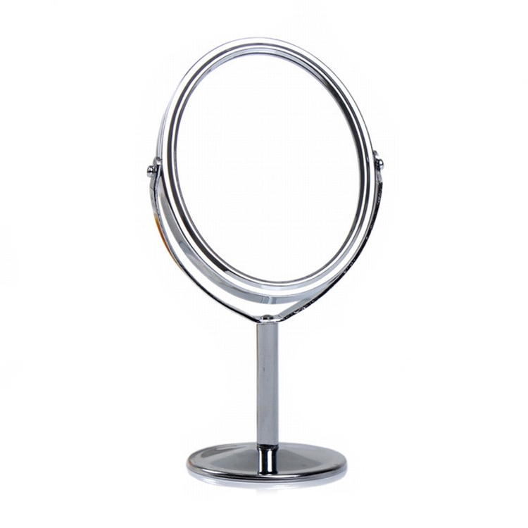 Beauty Makeup Cosmetic Mirror Double-Sided Normal Magnifying Stand Mirror women Makeup tool: 02 Oval Shape