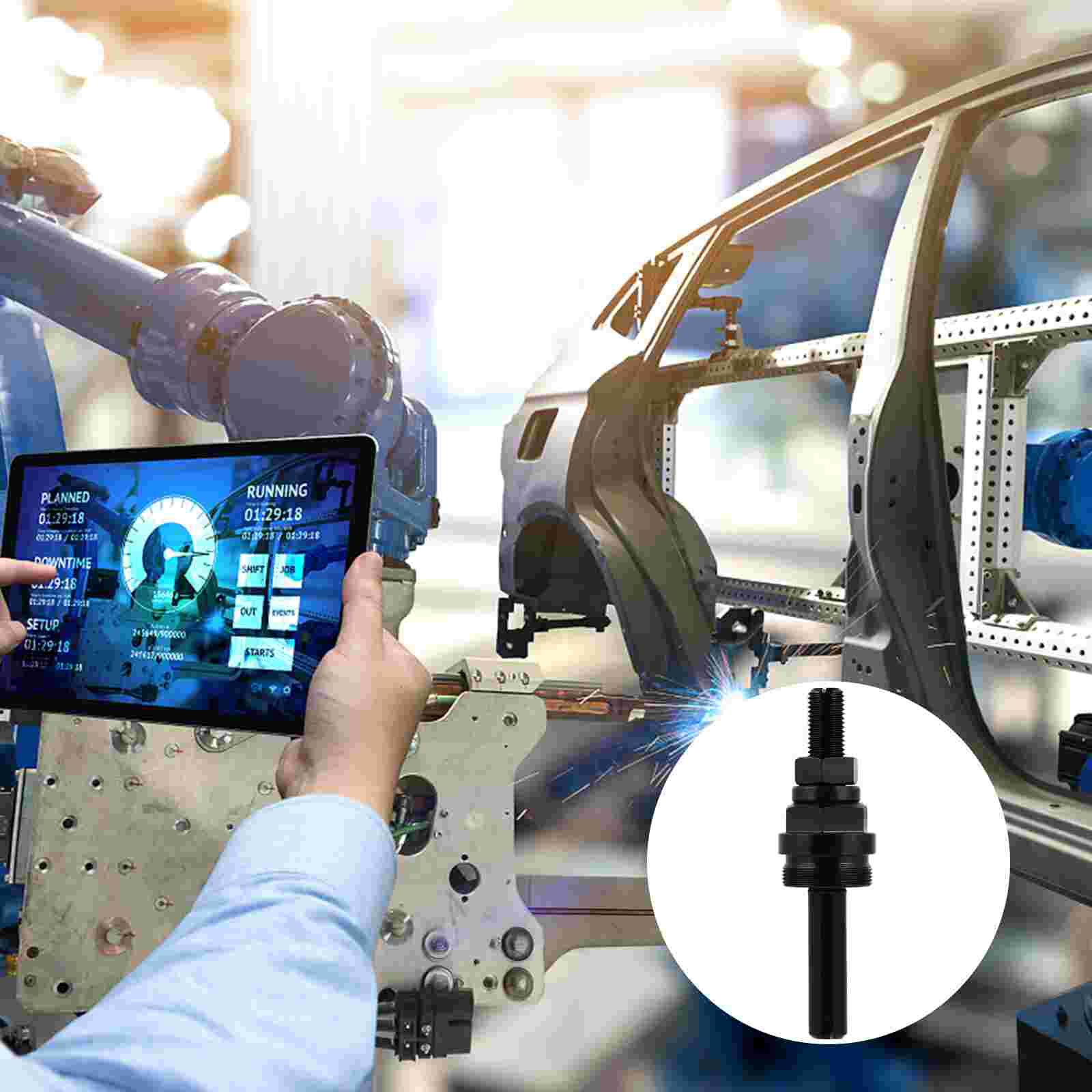 5C Adjustable Threaded Collet Stop Set Fit for Lathe Chucker Mill and CNC (Black