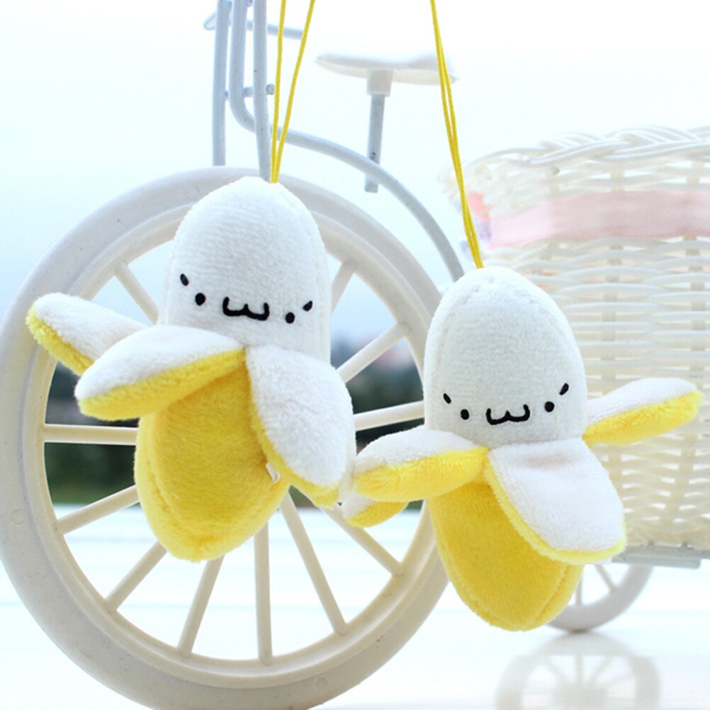 Leuke Mobiele Telefoon Decoratie Accessoires Mobiele Telefoon Gevild Banana Pluchen Pop Mobiele Telefoon Strap Charm Telefoon Strap Hanger