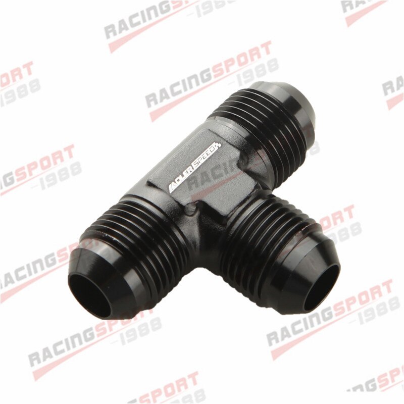 -8 AN AN 8 To 8 AN AN 8 To 8 AN AN -8 Male Tee Fitting T- piece Adapter Black