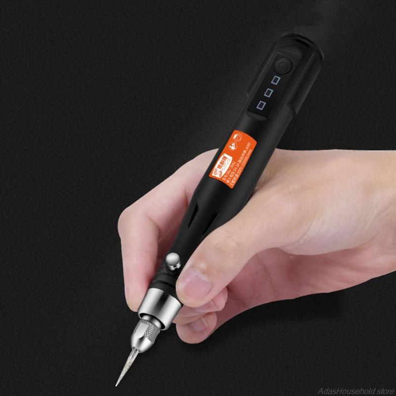 Portable Mini Drill Rotary Tool Kit USB Charging 3-Speed Adjustable Electric Engraving Pen for Polishing DIY Art Crafts