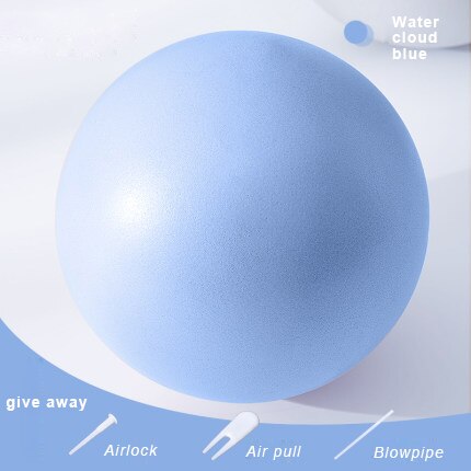 Pilates Ball Pregnant Women Postpartum Recovery Thickening Explosion-Proof Exercise Fitness Hip Female 23cm Mini Yoga Ball Small: Water cloud blue
