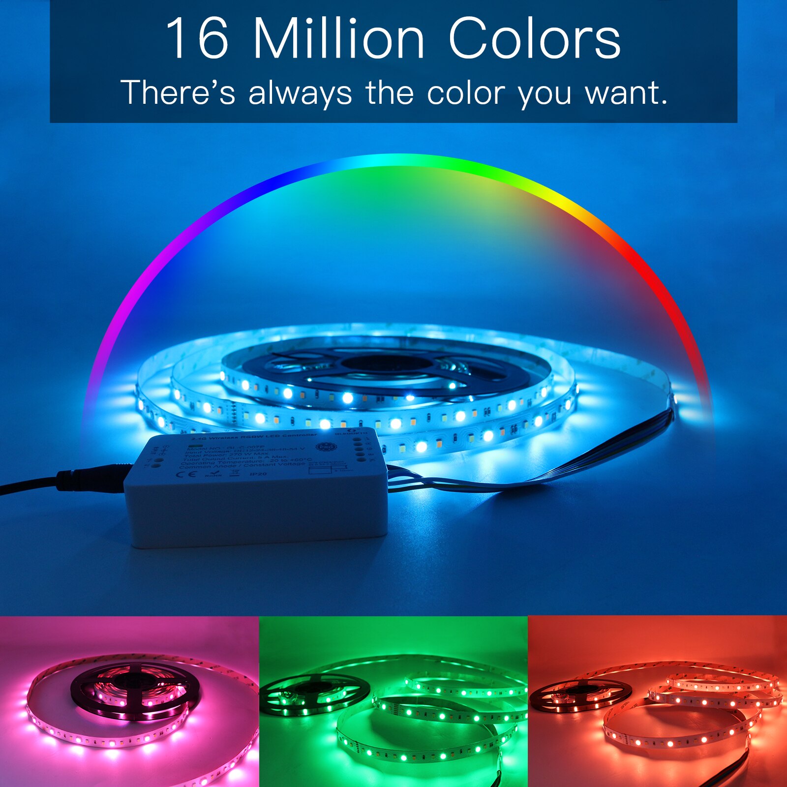 GLEDOPTO ZigBee 3.0 Smart LED Controller PRO RGBW RGB+CCT Dimmer Controller Voice Control work Alexa Google Home SmartThing H*UE