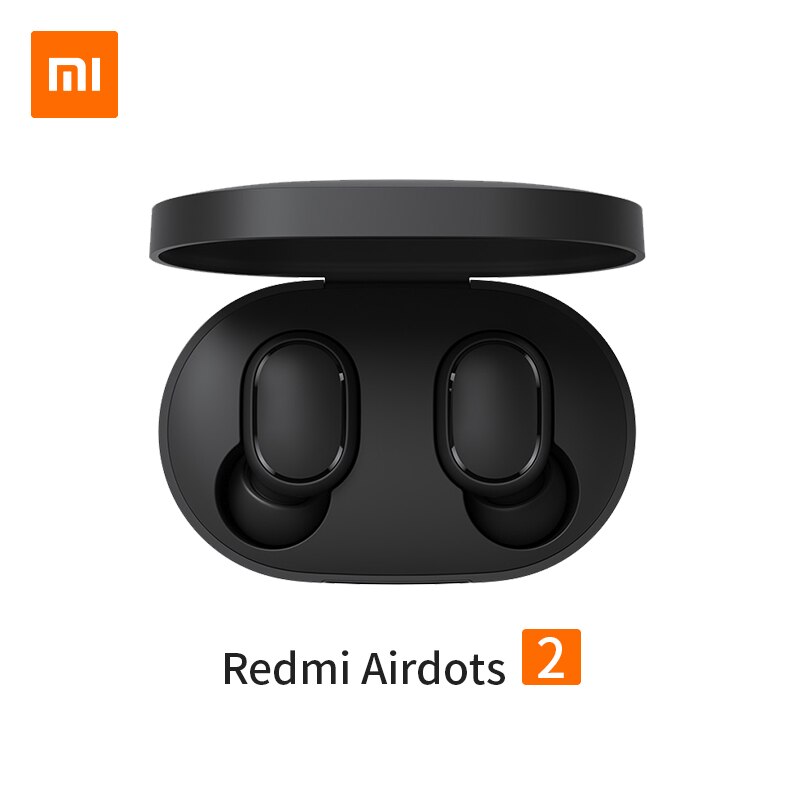 100% Original Xiaomi Redmi Airdots 2 Earbuds AI Control Stereo Bass with Mic Handsfree TWS Wireless Bluetooth 5.0 Earphone: Redmi Airdots 2