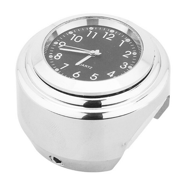 Universele 7/8 "Aluminium Waterdicht Chrome Lichtgevende Motorcycle Fietsstuur Mount Quartz Klok Horloge Voor Honda: C