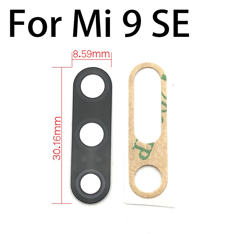 Nieuw Voor Xiaomi Mi9 Mi 9 Se Back Rear Camera Glas Lens Met Frame Houder Cover Vervangende Onderdelen: Mi9Se Single mirror