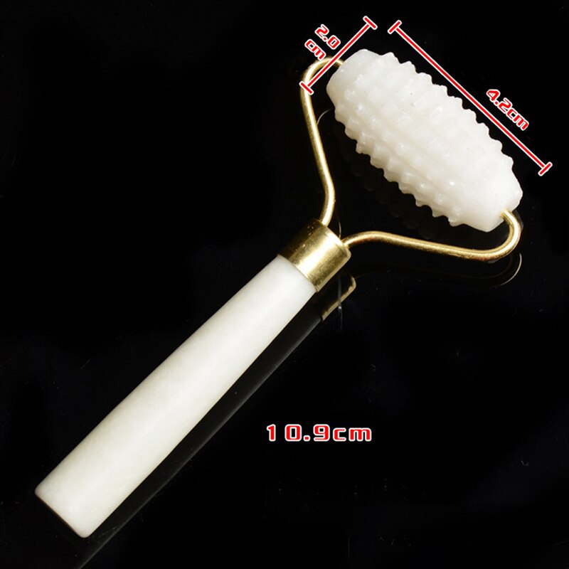 Facial Massage Roller White Manual Natural Jade Stone Face Massager Beauty Tool For Healthy Skin Tool