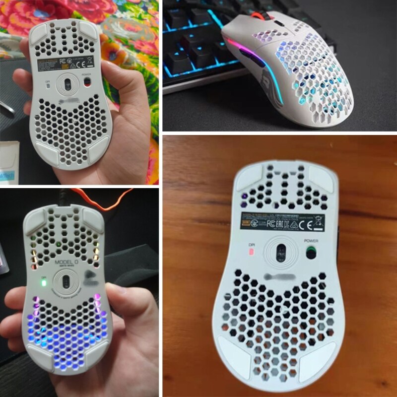 1 Pack Esports Tiger Gaming ICE Version Mouse Skates Mouse Feet for Glorious Model O Odin Mouse White Glides Curve Edge