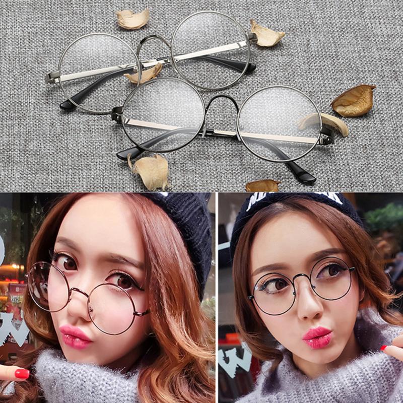 Women Men Korean Round Glasses Unisex Eyeglass Optic Frame Eyewear Vintage Spectacles Glasses