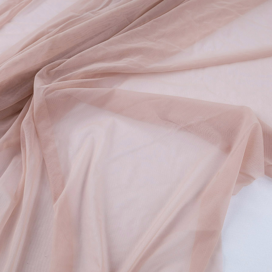 Erittäin elastinen ultrahieno nylon verkkokangas nude lihanväri 4 -suuntainen joustava elastaaniverkko alusvaatteet sukat neulottu pihalla: Vaaleanpunainen alaston