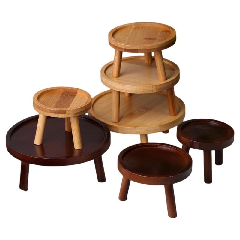 Support en bois pour plante d'intérieur, tabouret haut rond, moderne pour salon, porte-plante décoratif en bois pour canapé, salon