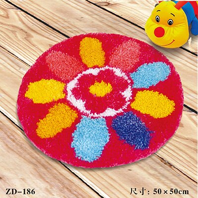 Serie de plantas punto de cruz alfombra de segmento de bordado alfombra exquisita lana gruesa bordado DIY Material hecho a mano paquete: ZD186