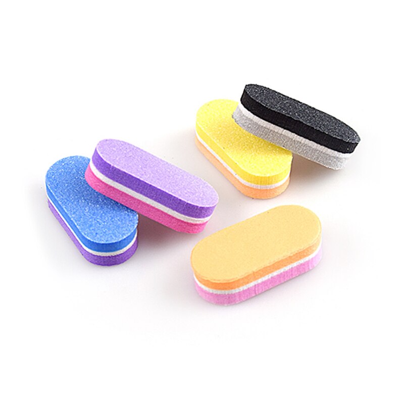 Mini éponge à ongles couleur dongle, bloc tampon, ponçage, lime, outils de pédicure et manucure, Gel, accessoires pour ongles, 50 pièces