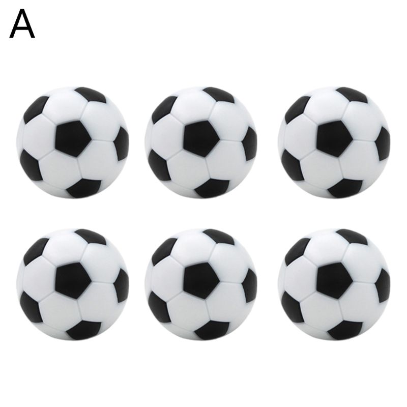 6 stk 32mm bordfodbold fodbold fodbold fodbold maskine tilbehør udskiftning mini sort og hvid bold børn indendørs spil: -en