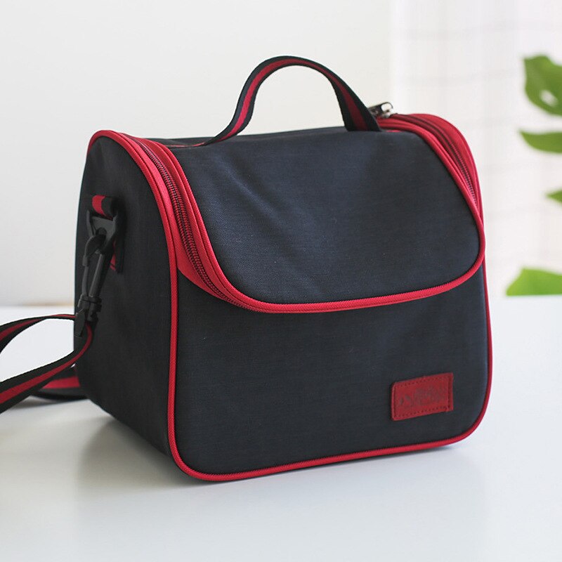 Sac à déjeuner isotherme en Denim pour femmes et hommes, nouvelle , Portable, sac de pique-nique pour aliments thermiques pour enfants: Black