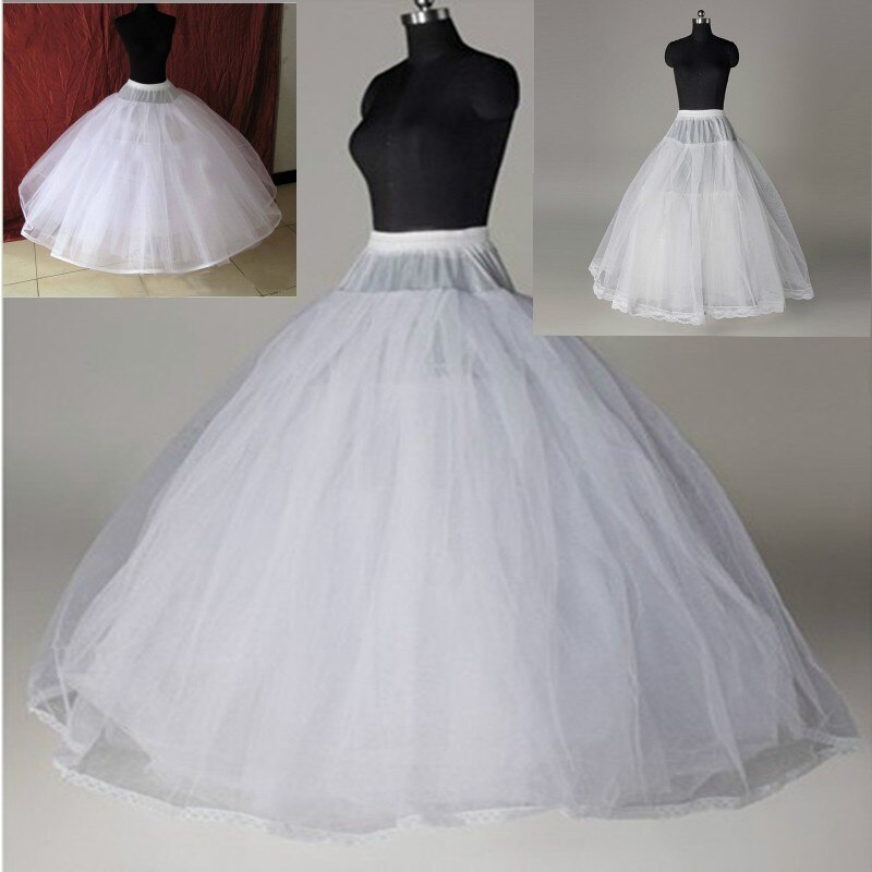 White 3/6/8 Layer Tulle Petticoat Wedding accessories vestido branco underskirt jupon mariage petticoat woman