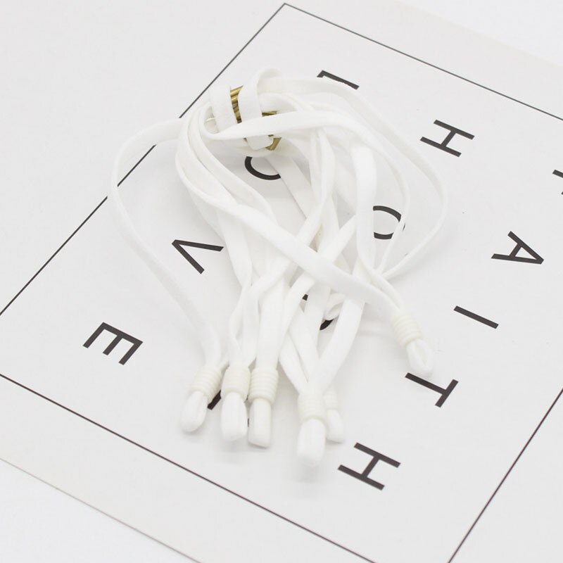 100 stuks elastisch naaiband voor maskers met een verstelbare gesp van ijzer, elastisch oorluskoord voor maskers, oorwarmerkoord, doe-het-zelfbenodigdheden