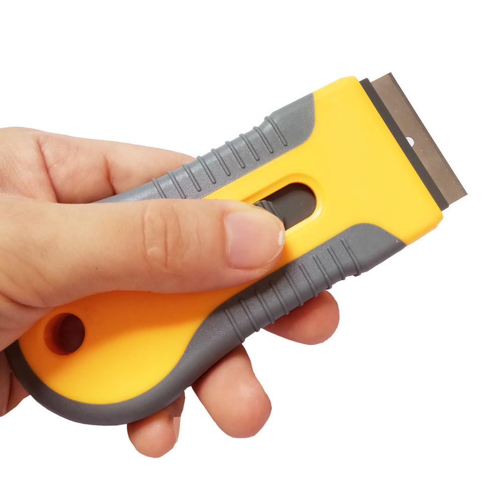 1.5 "Scheermes Schraper Blade Glas Verf Oven Lijm Resterende Spatel Auto Wikkelen Lijm Schoon Enkele Edge Blade Carbon E16 + 20 M