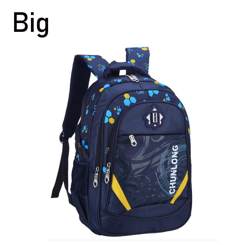 Enfants sacs d'école pour garçons école primaire sac à dos enfant grande capacité enfants cartable filles BookBag étanche 1-3-6 Grade: Big Royal Blue