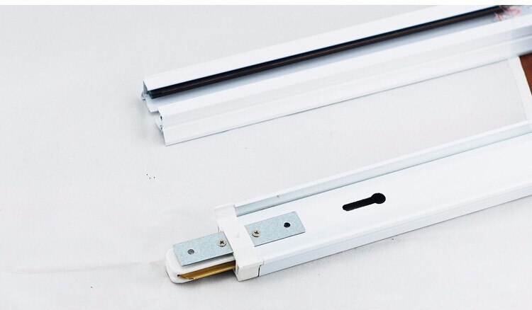 6 stks 1 M Spoor Rail voor led spoor licht, 2 draden Rails, zwart/wit lichaam, connectoren voor de rails, L I T connectors