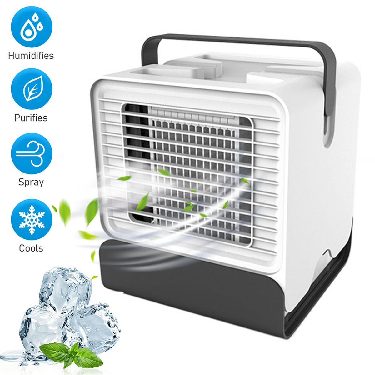 Usb mini bærbart klimaanlæg let luftkøler ventilator desktop plads køler personligt rum luftkøler ventilator til værelses hjemmefans