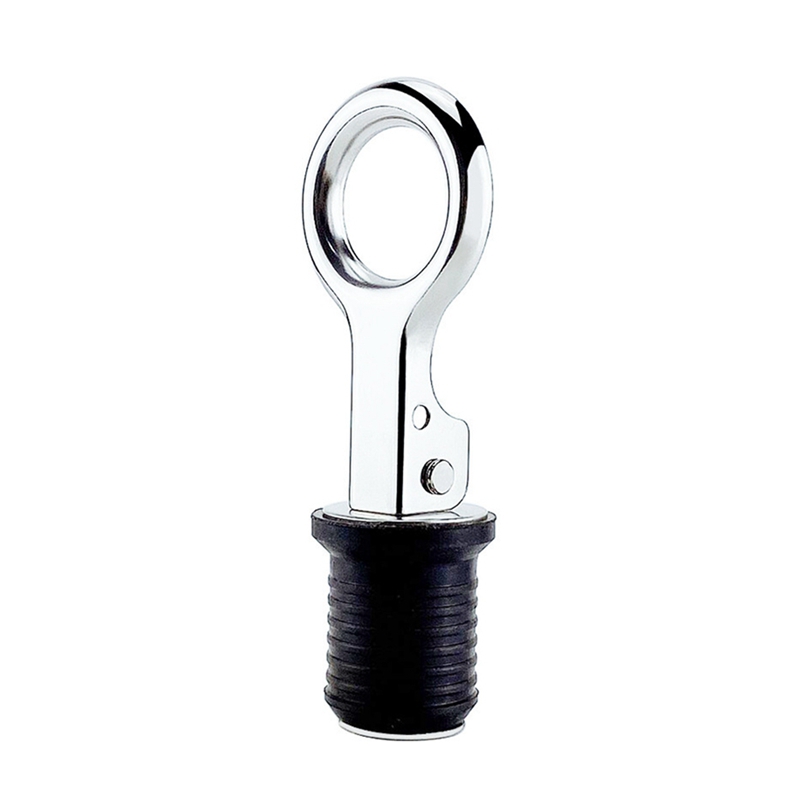 2 Pcs 1-1/4-Inch Marine Stainless Steel Handle Rubber Drain Plug Boat Plug Snap Tight Flip Style Hull Seawall Boat Accessories: Default Title