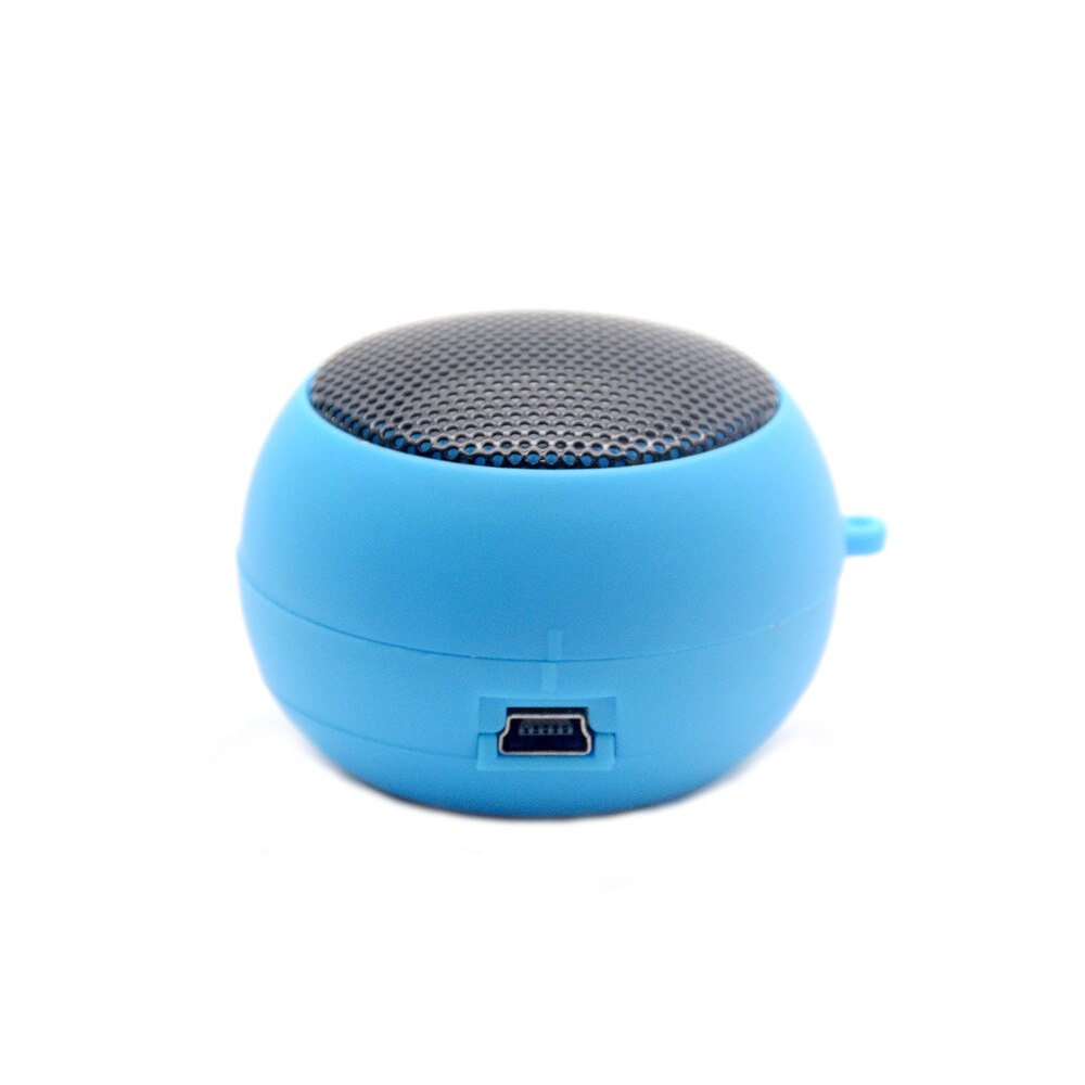 Mini Column Speaker Wired Stereo Sound Box Hamburger Shape Loudspeaker Audio Music Player for Mobile Phones Tablet: Blue
