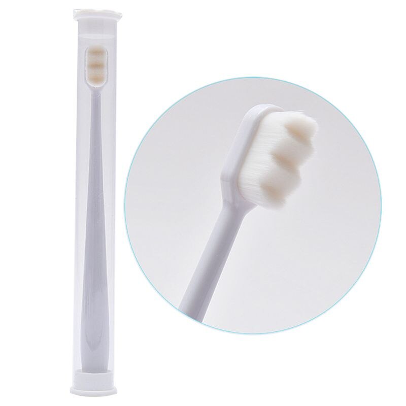 1Pc Nano Ultra-feine Welle Zahnbürste Weiche Borsten Erwachsene Art Mit PVC Zahn Wh: 3