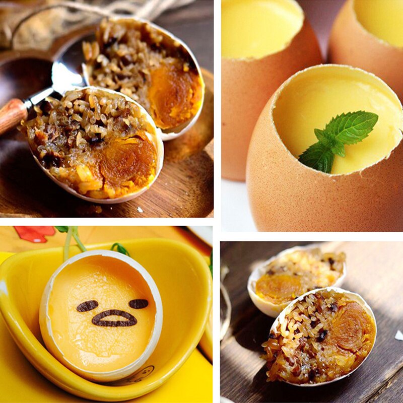 Kjøkken tilbehør gadgets rustfritt stål egg topper cutter metall egg saks kokt rå egg åpner kjøkken verktøysett