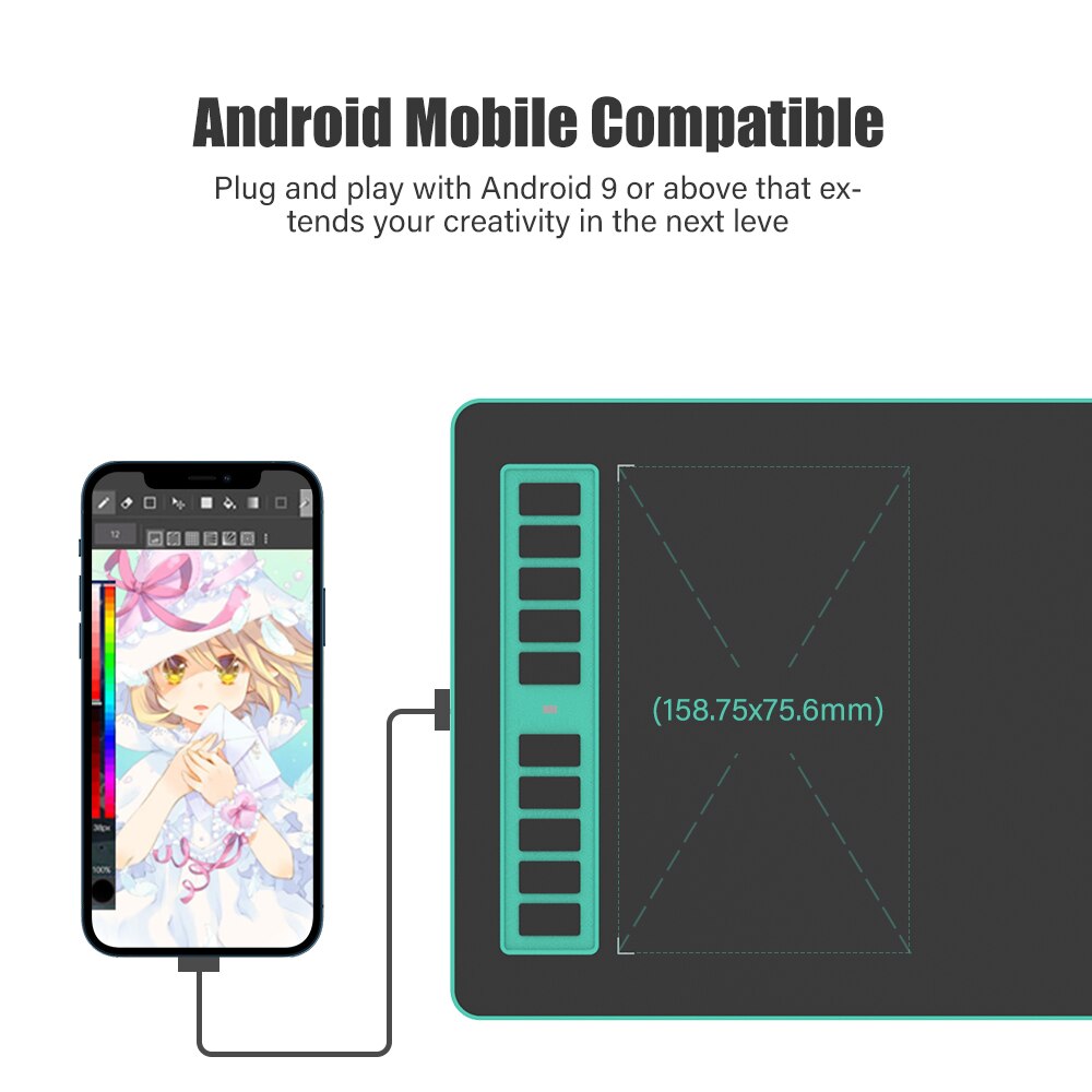 P3 10 "* 6" tavoletta grafica professionale per la scrittura di disegni Osu penna digitale senza batteria a 8192 livelli per PC androide finestre mil