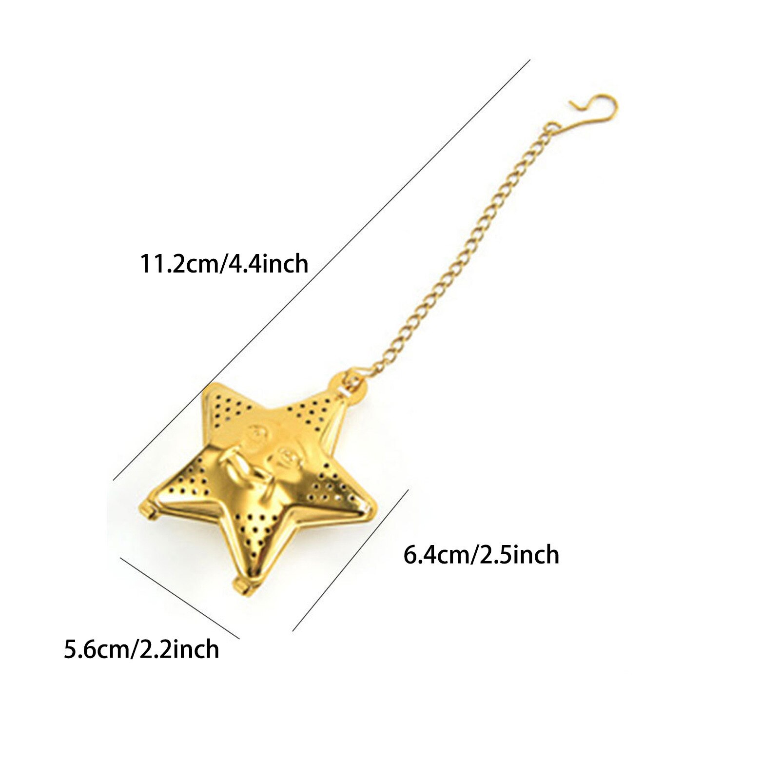 1Pc Rvs Thee Zetgroep Ster Vorm Mesh Theezeefje Koffie Herb Spice Filter Diffuser Handvat Thee Bal #50G