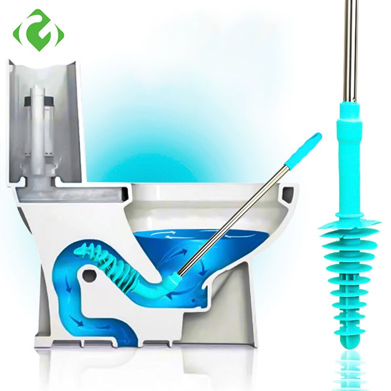 Huishoudelijke wc bagger tool Flexibele Kop Toilet Plunger Zuiger Verstoppen Remover Verstopt Sifon Wc Sterke zuigkracht Drain Cleaner