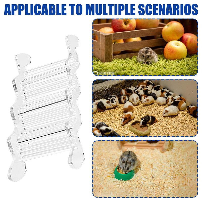Hamster Stairs Clear Acrylic Climbing Toys For Hamsters Small Animal Ramp Hamster Furniture For Gerbils Mice Small Animals
