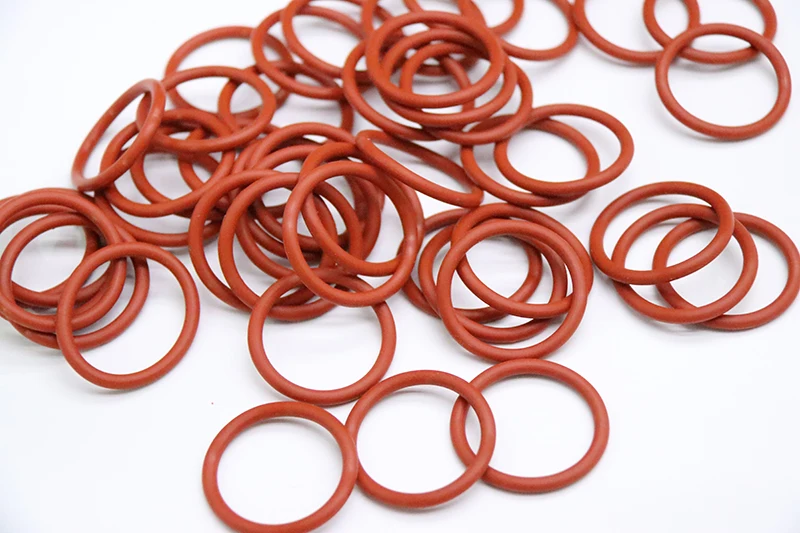 Junta tórica de silicona VMQ roja, arandela impermeable de grado alimenticio, junta de sellado de forma redonda aislada, CS, 3mm, OD, 10 ~ 70mm, 10 piezas